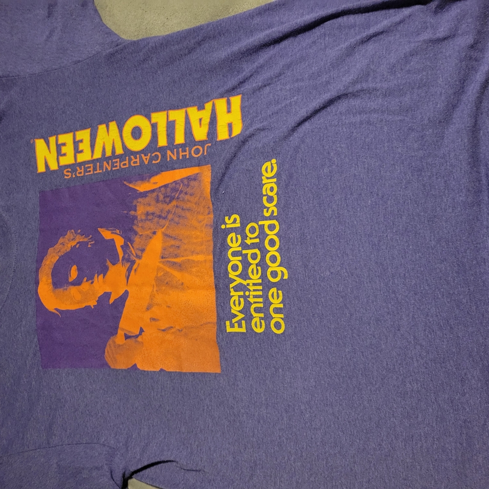 Vibrant Purple and Orange Halloween Tee